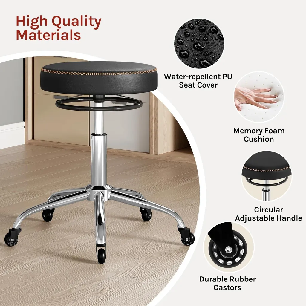 Sedie Girevole A 360°, Sedia Da Ufficio, Altezza Regolabile, Con Ruote Adatta Per Soggiornostudio Velluto Nero 86230652 Sedie Girevole A 360°, Sedia Da Ufficio, Altezza Regolabile, Con Ruote Adatta Per Soggiornostudio Velluto Nero 86230652
