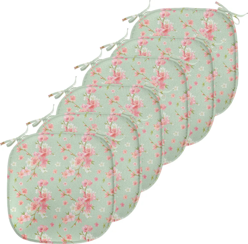 Coussin Décoratif Fleurs Rétro 40x40cm Imperméable avec Sangles Lot 6