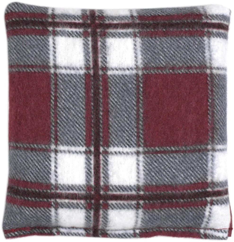 Leinsamenkissen 12x12cm Flanell karo-rot - Wärmekissen & Kältekissen - Körnerkissen