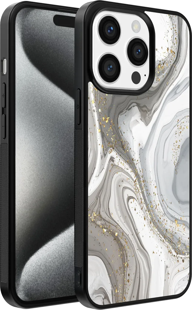 Custodia Marmo Argento iPhone 15 Pro Max - Sottile e Minimal