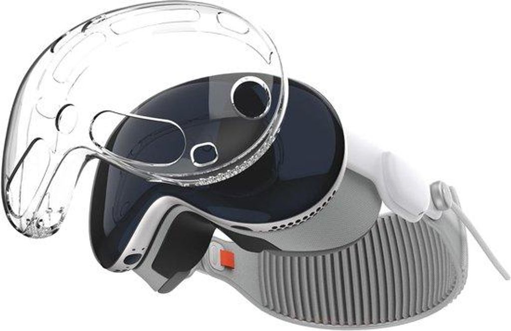 Kompatibel für Apple Vision Pro, TPU-Schutzcover für Vision Pro VR-Headset-Accessoire (Transparent)