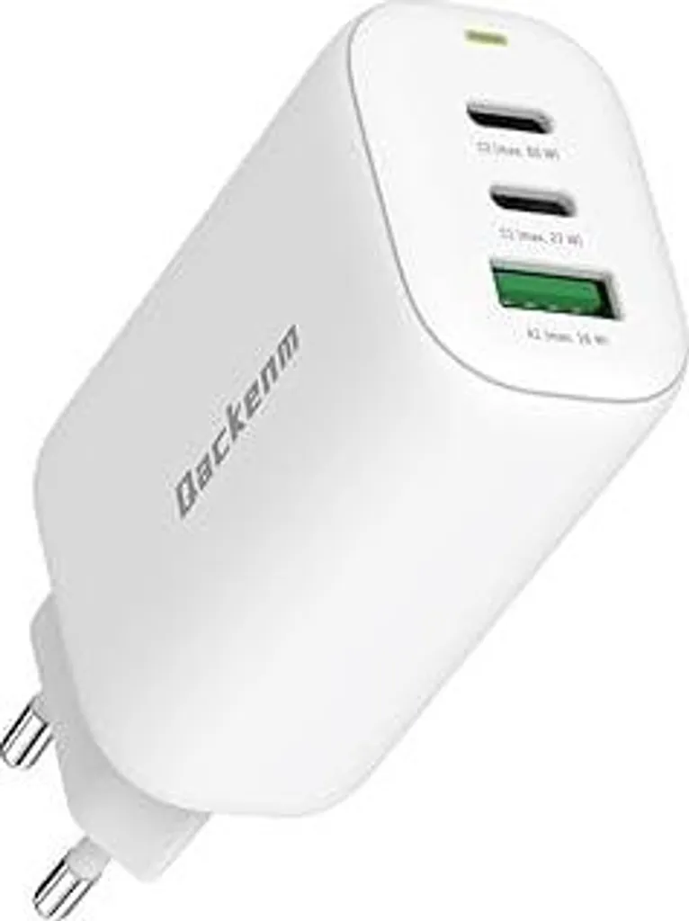 Caricatore GaN 65W PPS - Alimentatore 3 Porte per Samsung S24 e iPhone