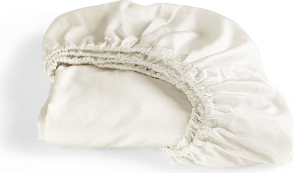 Cinderella Sundays - Spannbettlaken (bis 25 cm) - Satin - 90x200 cm - Ivory