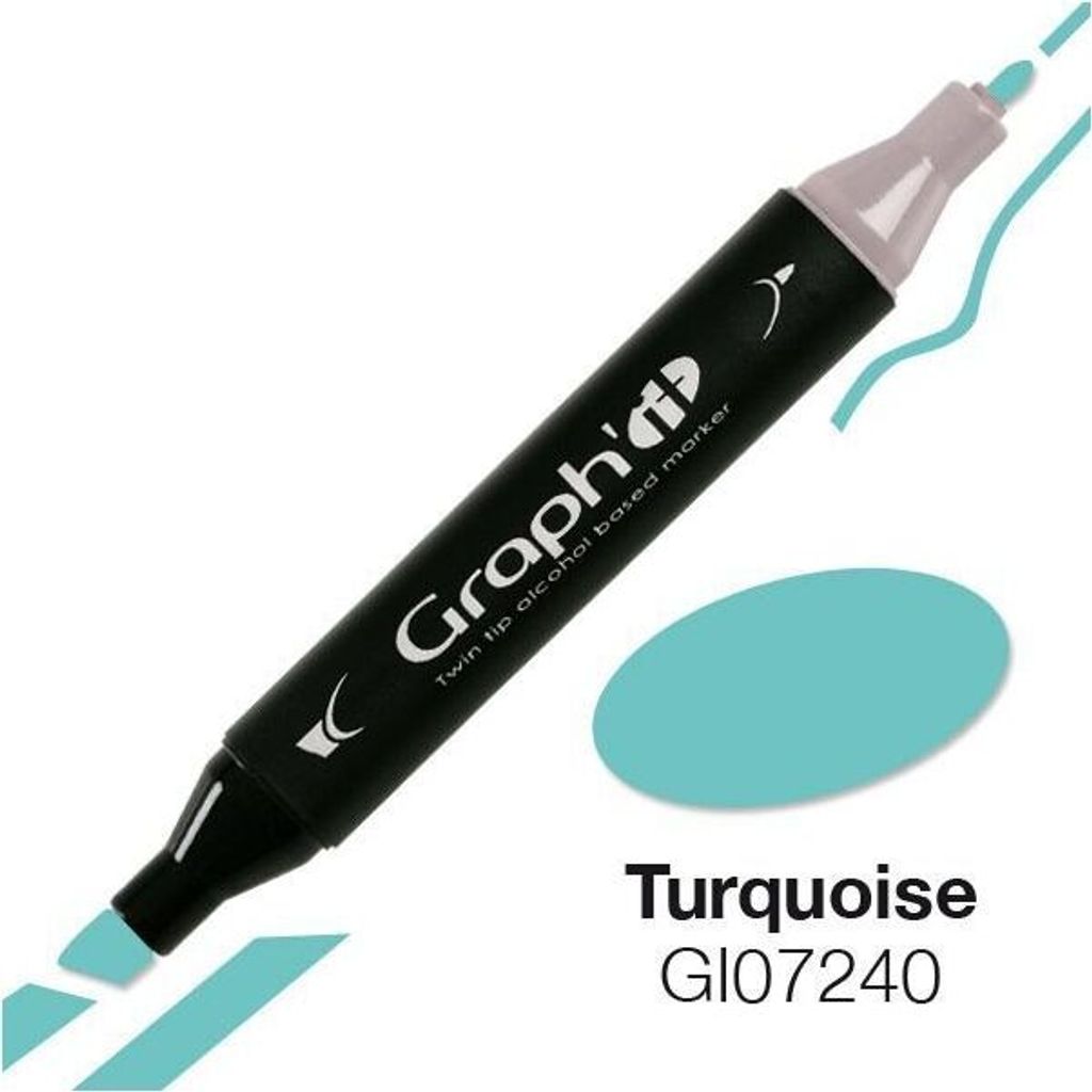 Graph'It Marker mit Doppelspitze - Türkis