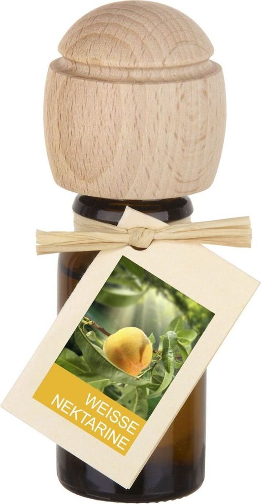 Piccolino Duftöl – Handgefertigt mit Buchenholzverschluss | Ätherische Öle Weisse Nektarine 10 ml
