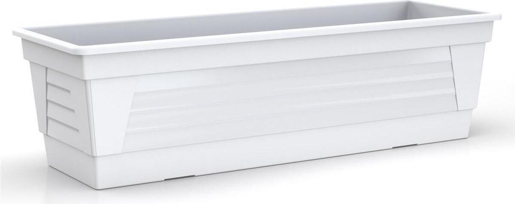 Plastard Blumenkasten Weiß 80x21x17 cm Pflanzkasten Produktbild 