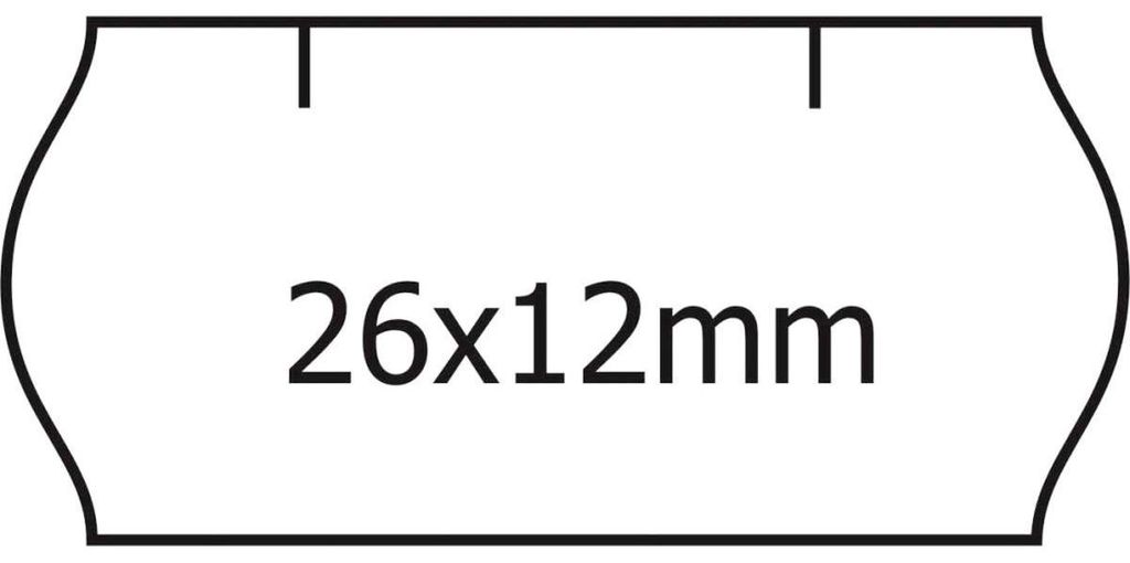 Etikety CONTACT 26x12 biele oblé
