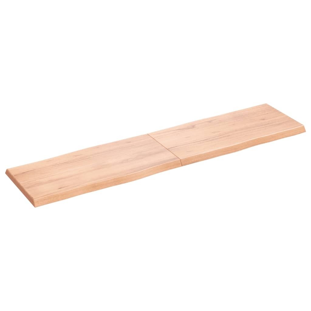 Hochwertige Tischplatte 160x40x(2-4) cm Massivholz Behandelt Baumkante, Tischplatten DE38498