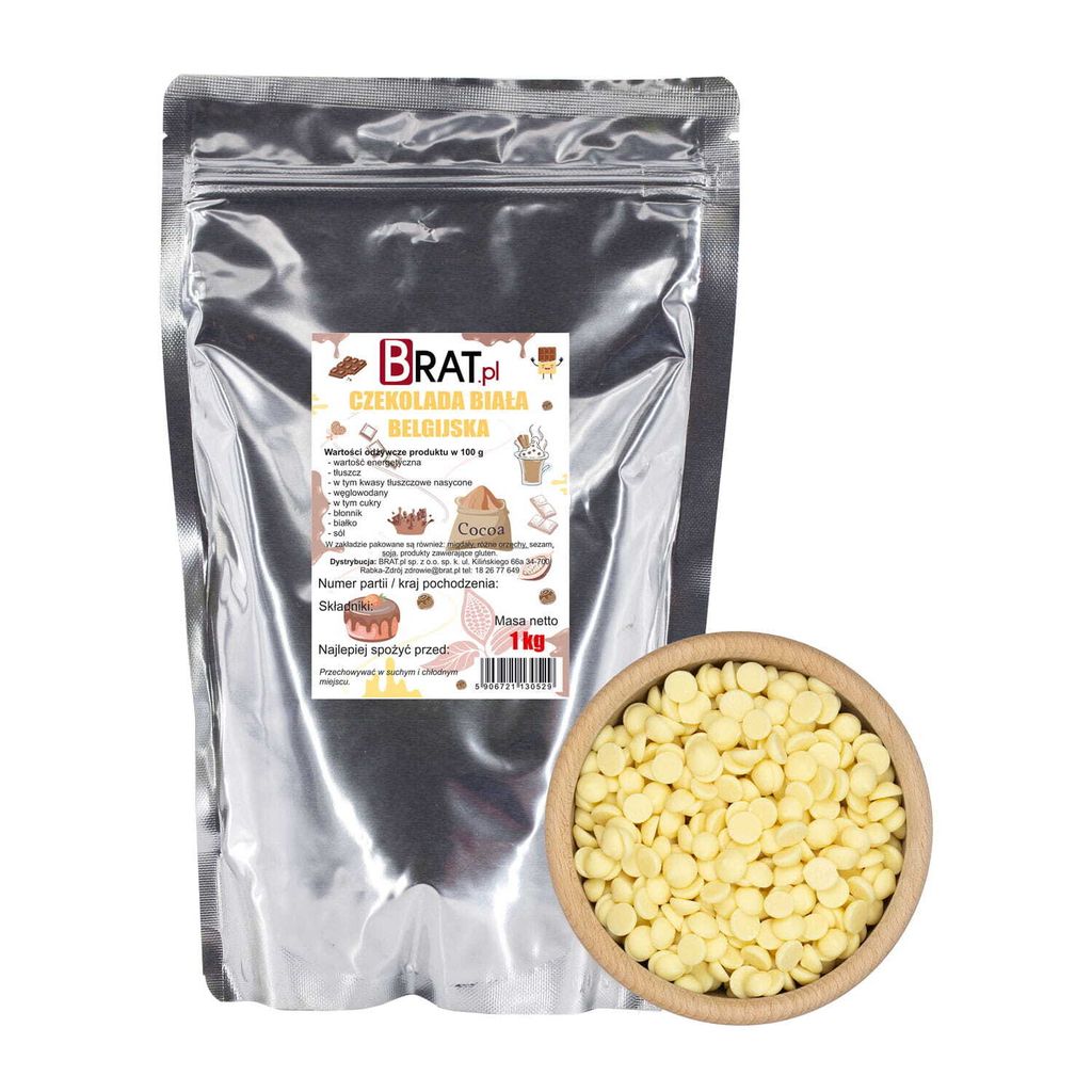 Chocolat blanc belge 1kg Brat.pl Image du produit 