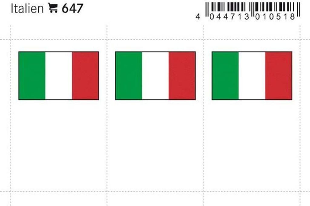 Lindner 647 Flaggen-Sticker: Italien