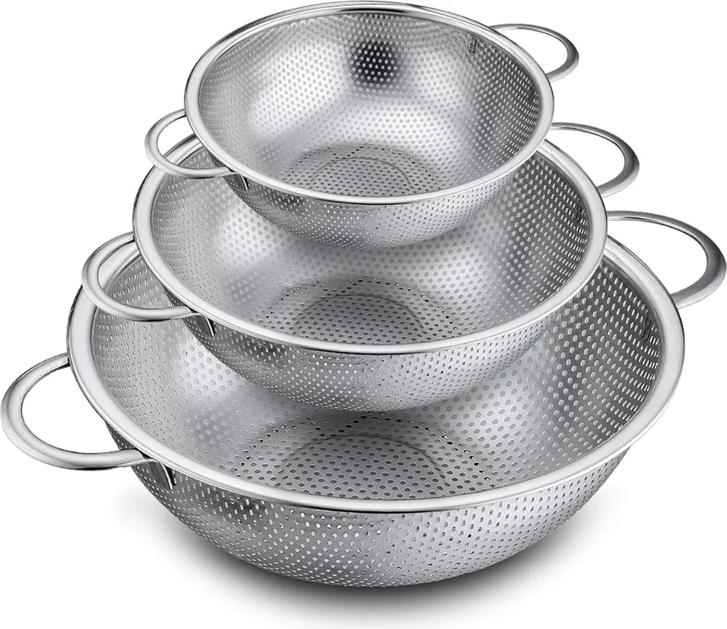Passoire microperforée en inox : évitez la perte de riz et de pâtes