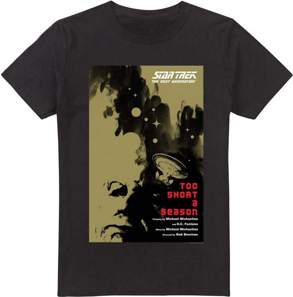 Star Trek - "The Next Generation Season 1 Episode 16" T-Shirt für Herren TV13983 (4XL) (Schwarz)