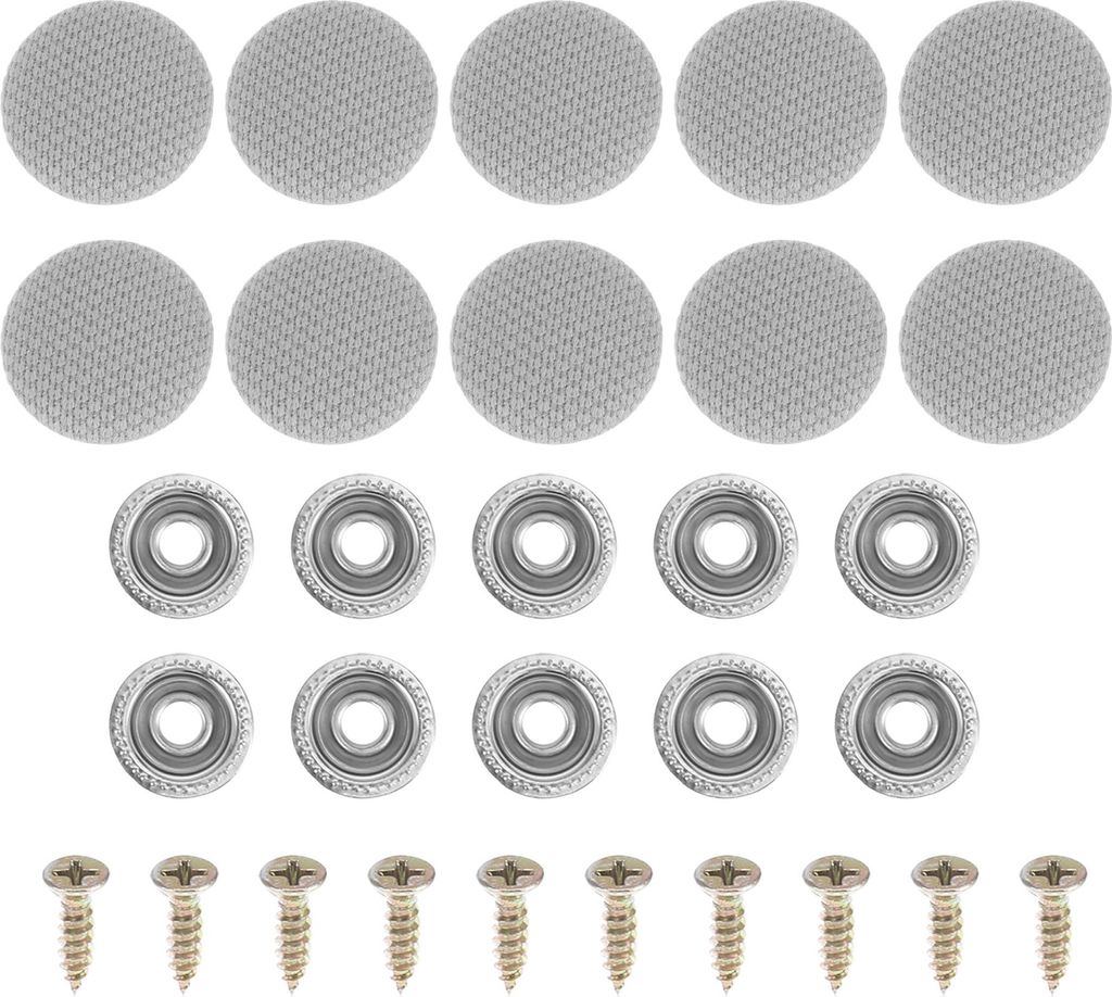 Headliner Knopf Schnalle Reparatur Clip, Auto Dach Innenraum Decke Fixierung Dach Snap Nieten Halterung Metall Gingham Grau, 10 Stk.