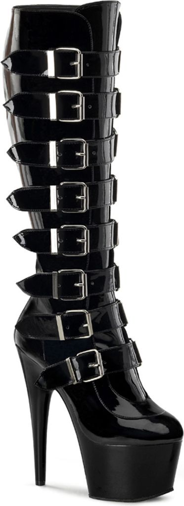 ADORE-2043 Damen Boots von Pleaser, Schwarz EU 40, US 10