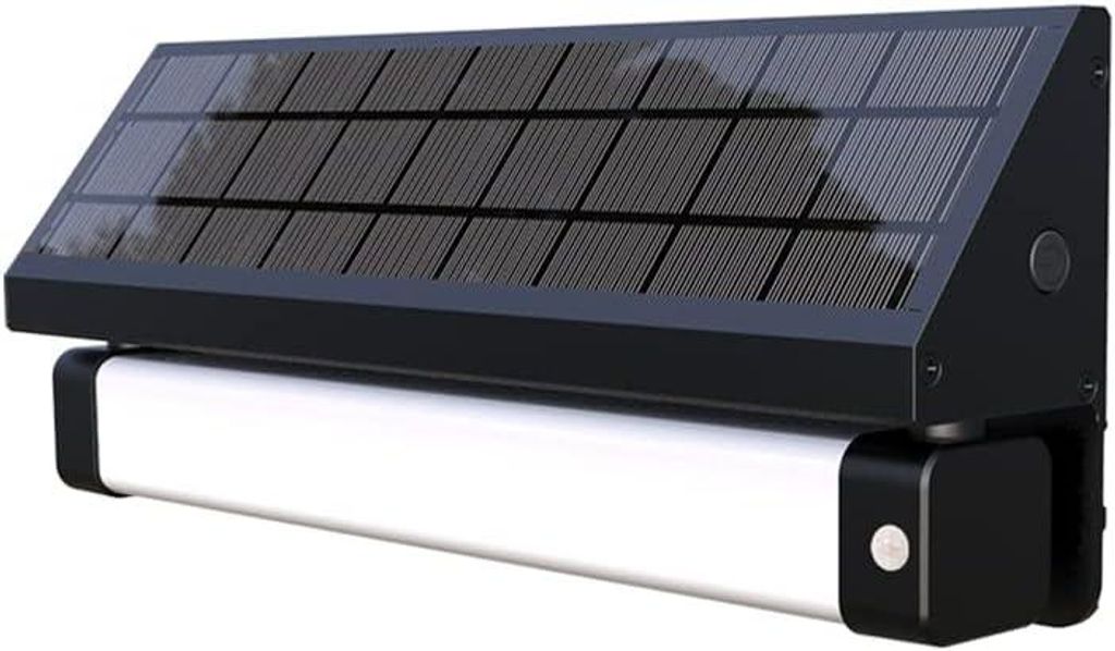 Solarsys – LED Solar Wandleuchte Außen 1000 Lumen, 2 Farbtemperaturen 3500K/6000K, mit Bewegungsmelder & Dämmerungssensor, IP65 Solarleuchte f...