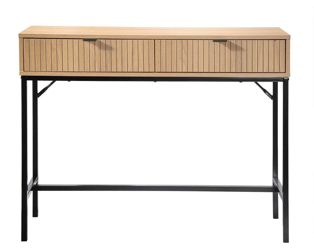 Meuble Console pour Entrée avec Tiroirs TARA Effet Bois L100 x H80