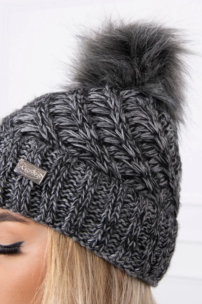 Kesi Berretto Donna Mokrut Nero e Grigio: L'Eleganza del Calore - 5