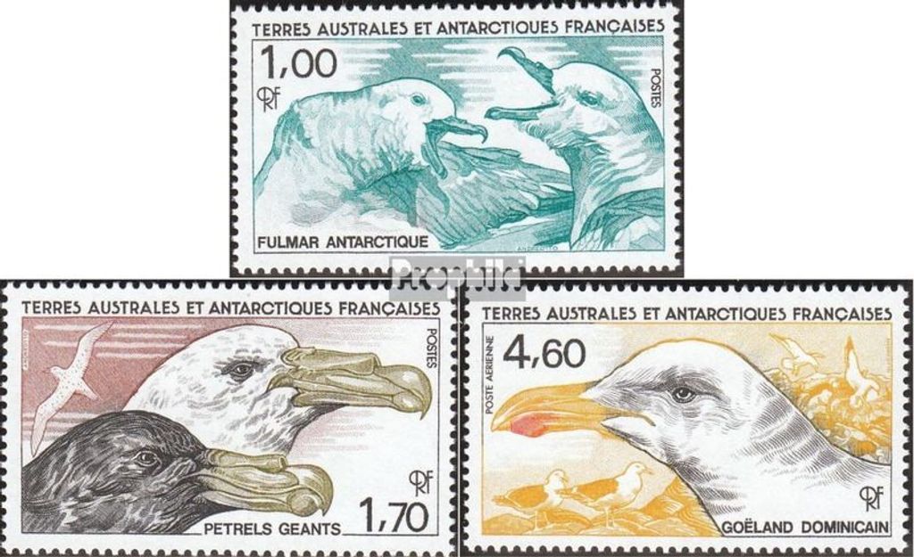 Briefmarken Französ. Gebiete Antarktis 1986 Mi 208-210 (kompl.Ausg.) postfrisch Vögel