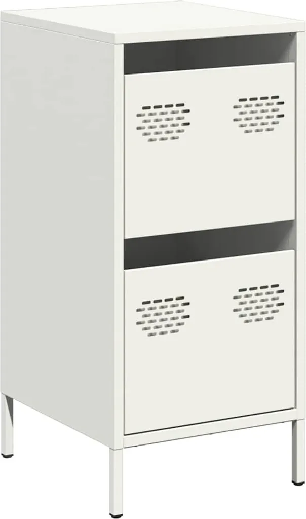 Madia bianca 35x39x73,5 cm Acciaio laminato a freddo
