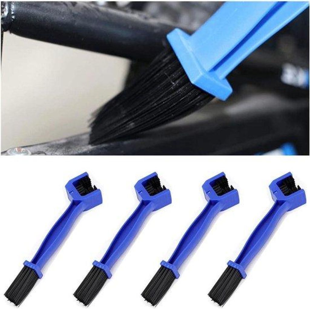 Kettenreiniger-Set, 4-teilig, blauw, für Fahrrad und Motorrad