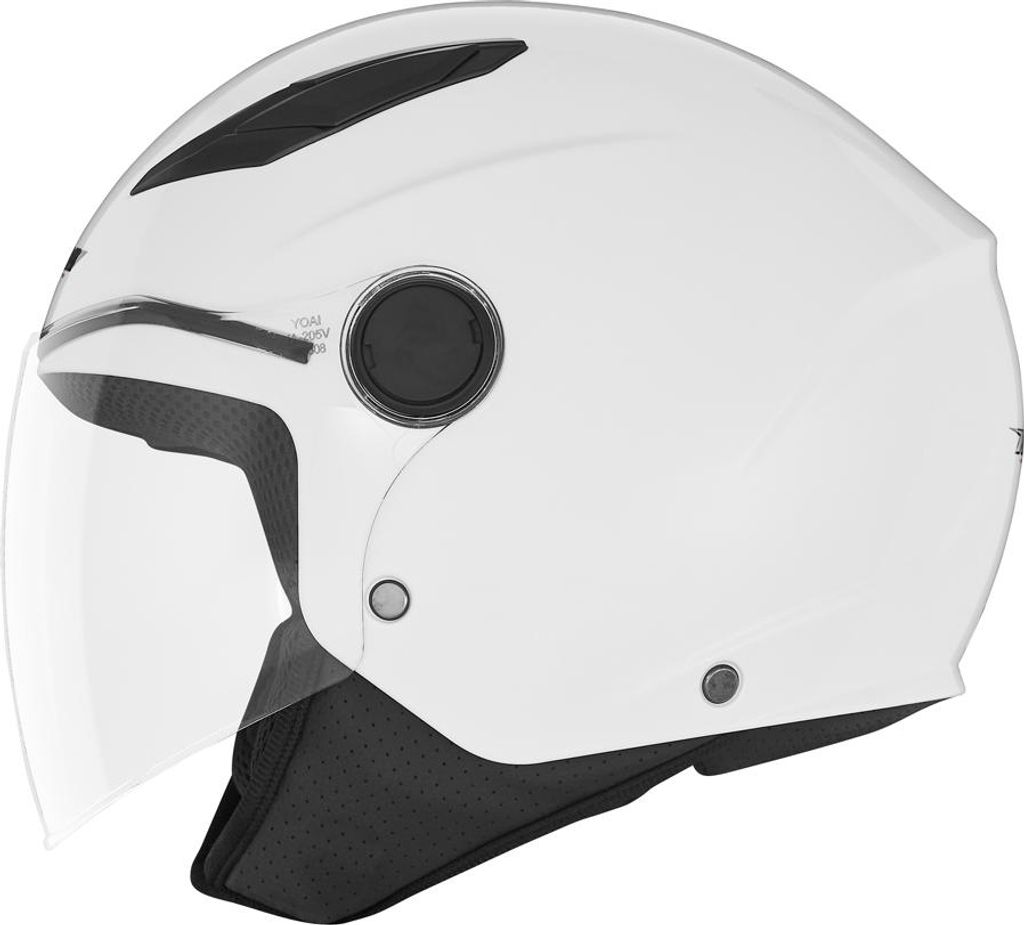 Kinder Motorradhelm NOX N710 XL Offener Biały Połysk