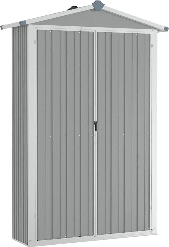 vidaXL Záhradný prístrešok šedý 116x45x175 cm Pozinkovaná Obrázok produktu 