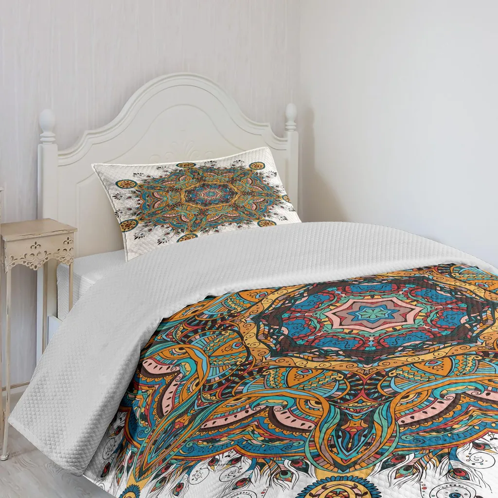 ABAKUHAUS Set Copriletto 170x220 cm Mandala Tribale Bohémien - 3