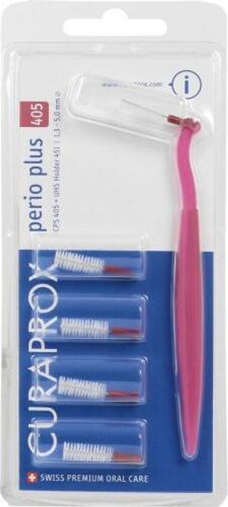CURAPROX Interdentalbürsten CPS 405 + UHS Holder 451 perio plus, 1 St. Packung