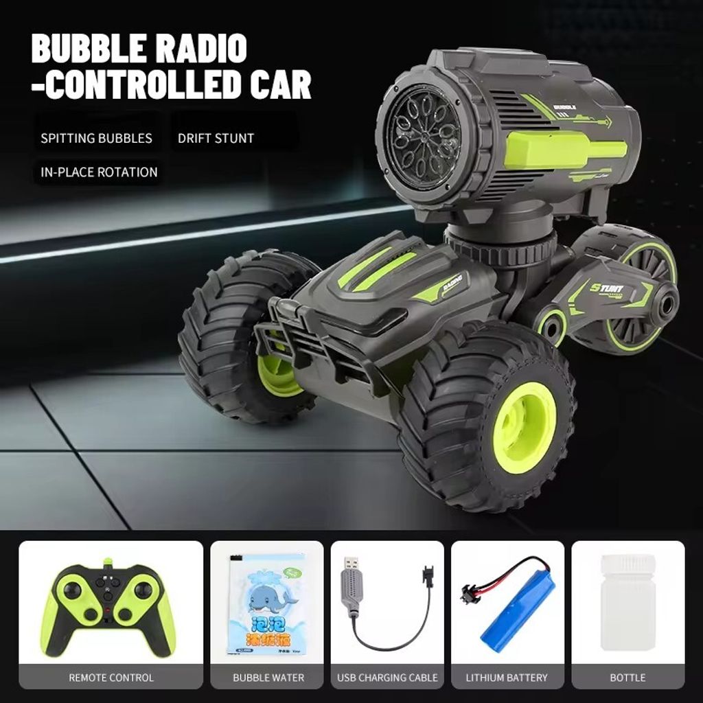 D&I ferngesteuertes Auto 2in1 Panzer Rot Hightech Stuntauto Drift abnehmbare Seifenblasenpistole Kanone Tank