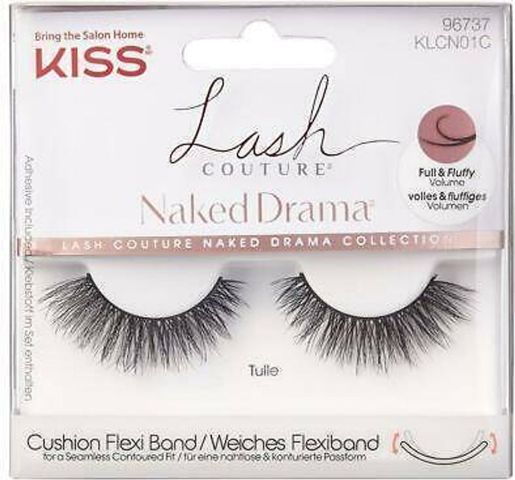 Kiss Lash Couture Faux Mink Collection Soir False Eyelashes with Glue