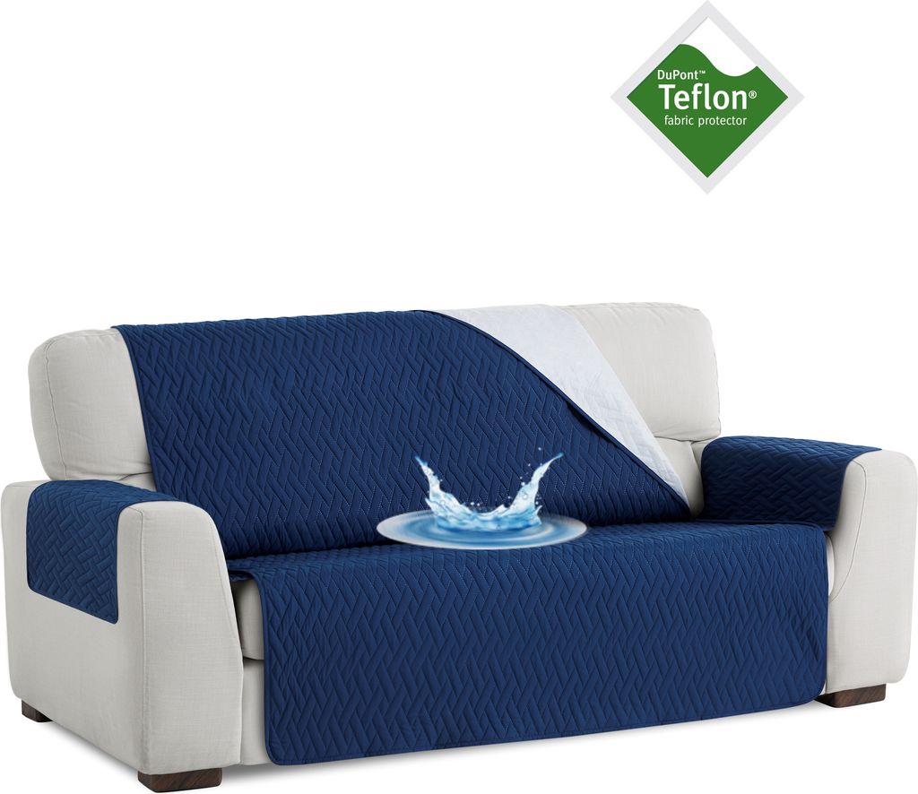 BELMARTI TEFLON Wasserdichtes Sofaüberwürf Sofaschoner Schonbezug Sofaschutz Schutzbezug 2 Sitzer 110*195cm