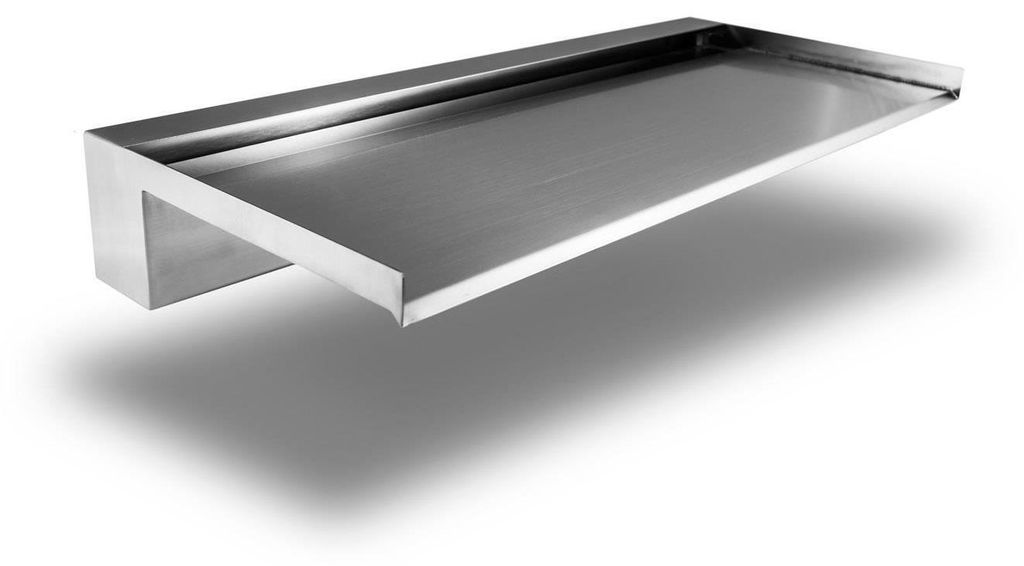 CLGarden Edelstahl Wasserfall 60cm Element für Gartenteich Produktbild 