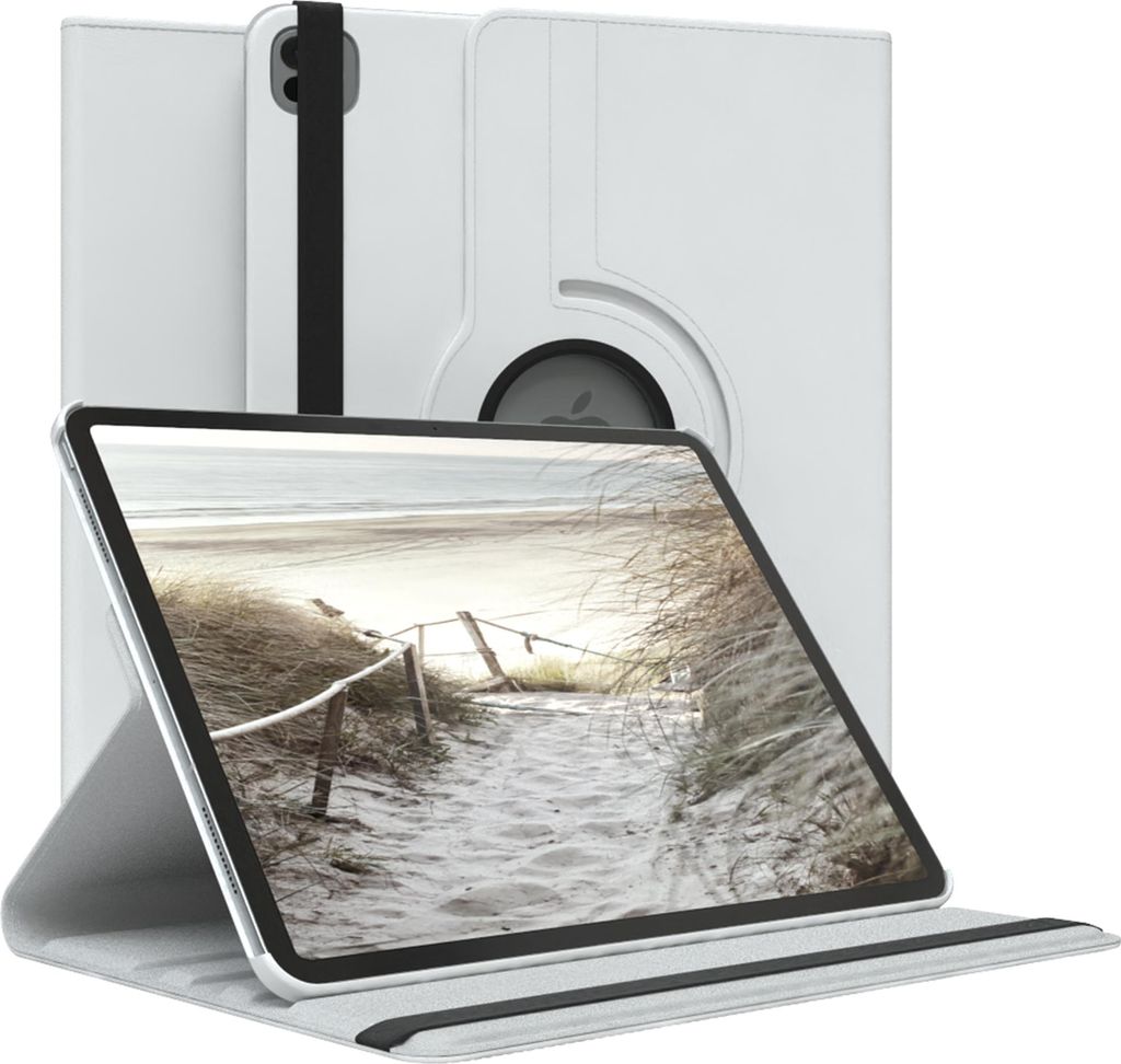 EAZY CASE - Tablet Hülle für Apple iPad Pro 13 (2024) Schutzhülle, Tablet Case 360° drehbar in Weiß