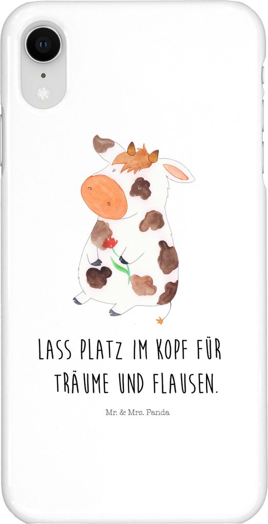 Mr. & Mrs. Panda Iphone XR Handyhülle Kuh - Weiß - Geschenk, Hof, Handy Case, Kühe, Premium Kunststoff, Bauernhof, Motivtion, Spruch