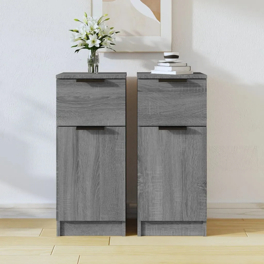 Credenze Maison Exclusive 2 Pz Grigio Sonoma 30x30x70 cm Legno