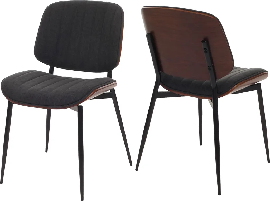 Chaise ergonomique bois courbé HWC-O44 lot de 2 pour un confort durable