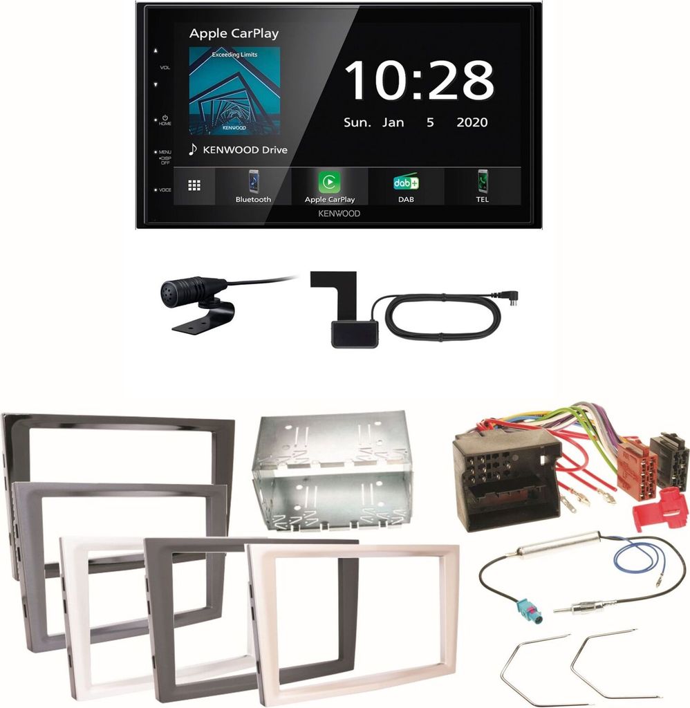 Kenwood DMX5020DABS CarPlay Einbauset für Opel Astra H Corsa D Zafira B Antara