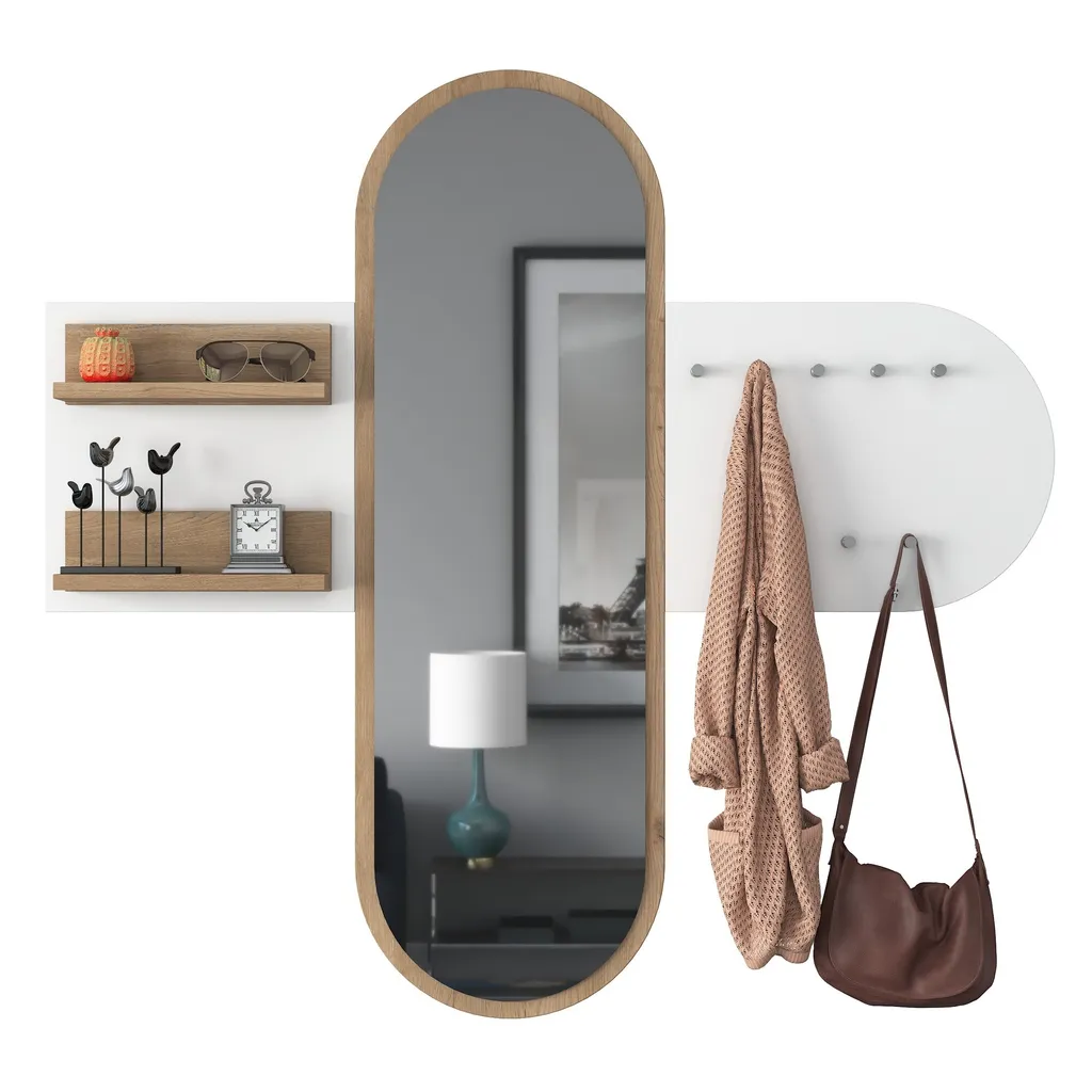 Armoire de Couloir Extra Plate 12cm | Meuble Poteau Blanc Modèle P3