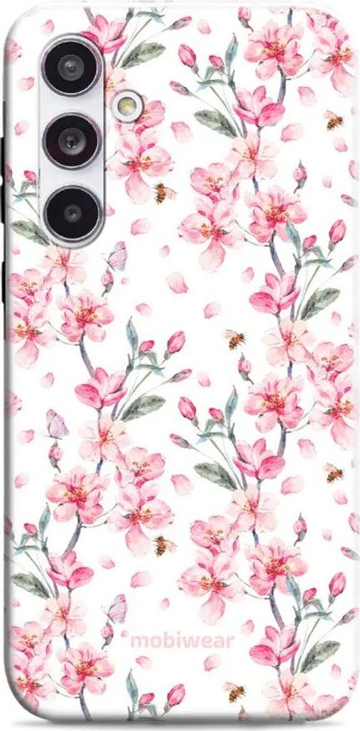Handyhülle für Galaxy A55 5G, Mobiwear Elite Pro, Japanischer Blumenstrauß