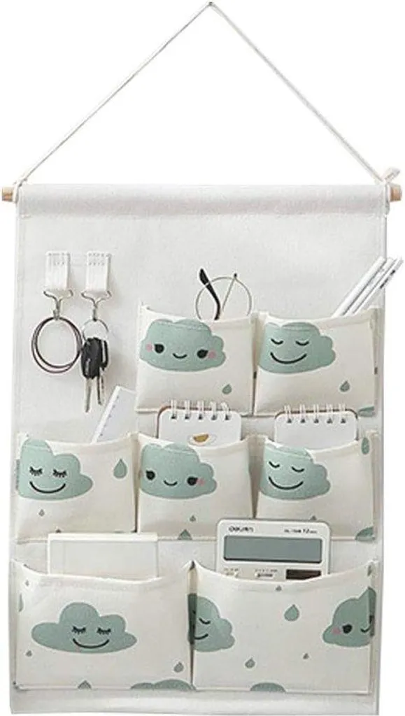 Meuble de rangement mural salle de bain design avec 7 niches bois