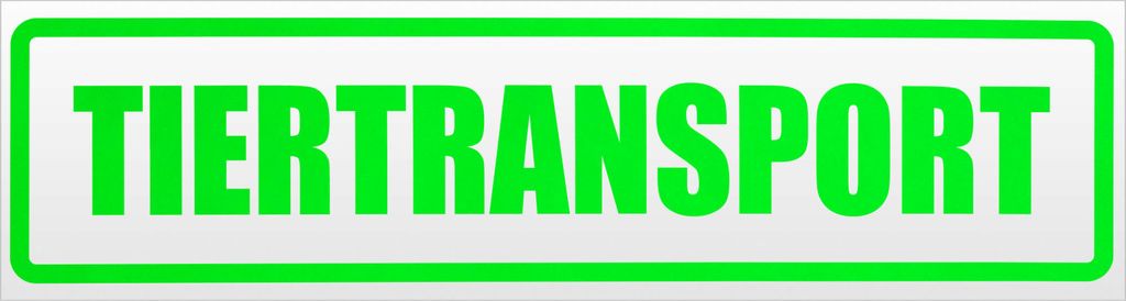 Kiwistar Tiertransport Magnetschild Schild magnetisch - 60cm Neongrün - Magnetfolie für Auto PKW Kfz
