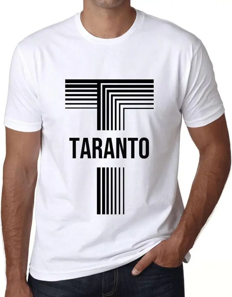 Herren Grafik T-Shirt Taranto Öko-Verantwortlich Vintage Jahrgang Kurzarm Lustige Druck Geburtstag Geschenk Mann