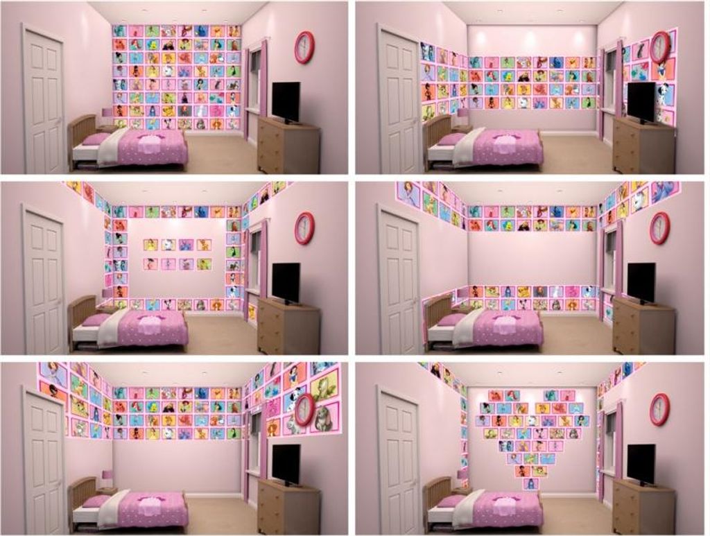 WALLTASTIC Dekorative Aufkleber DISNEY Collage Rosa 64pcs, 43176