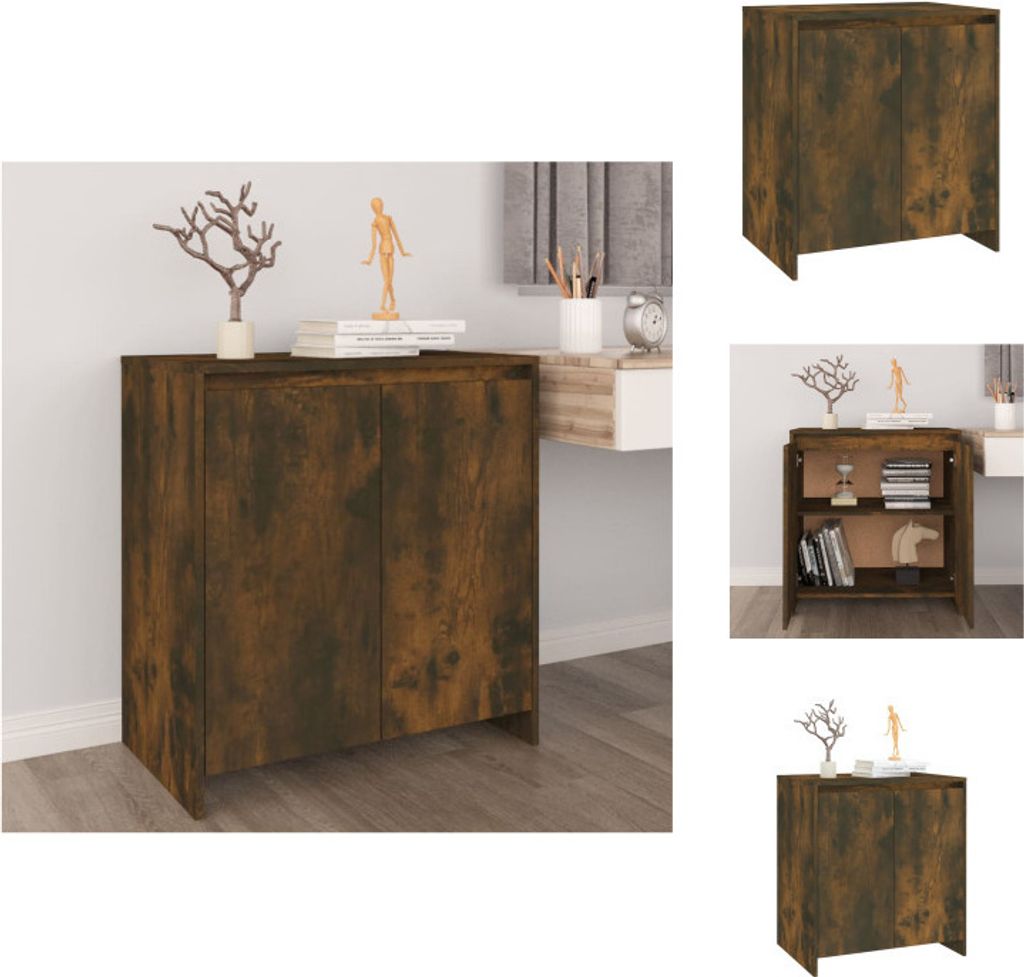 vidaXL Sideboard Räuchereiche 70x41x75 cm Holzwerkstoff - Sideboards