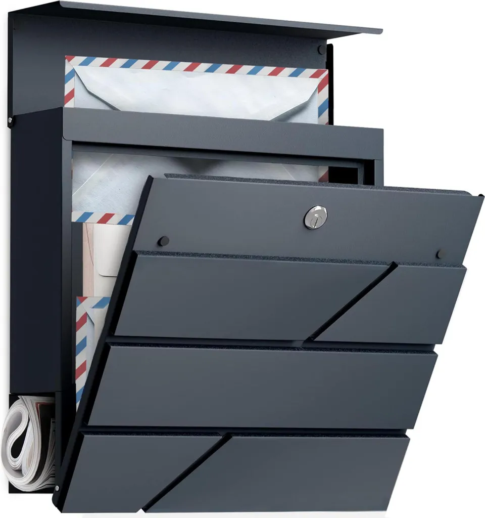 Boîte aux lettres Avalo : Fini le courrier mouillé grâce à l'Inox Anthracite