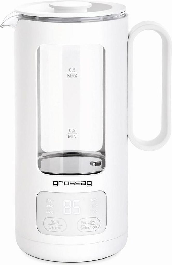 grossag Glaswasserkocher WK 8 0,5l weiß Produktbild 