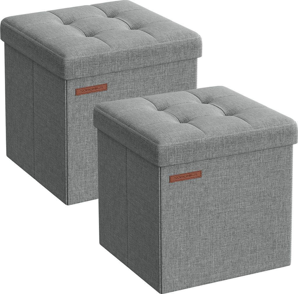 SONGMICS 30 cm Sitzbank mit Stauraum, klappbare Sitztruhe, Produktbild 