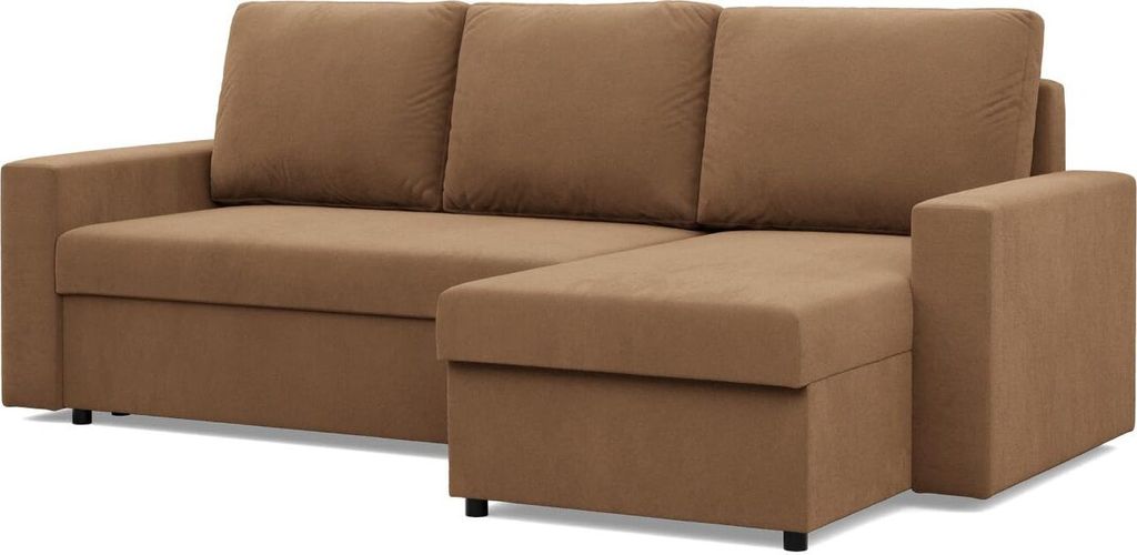 Ecksofa mit Schlaffunktion NEO mit gerader Armlehne, 231x140cm Braun