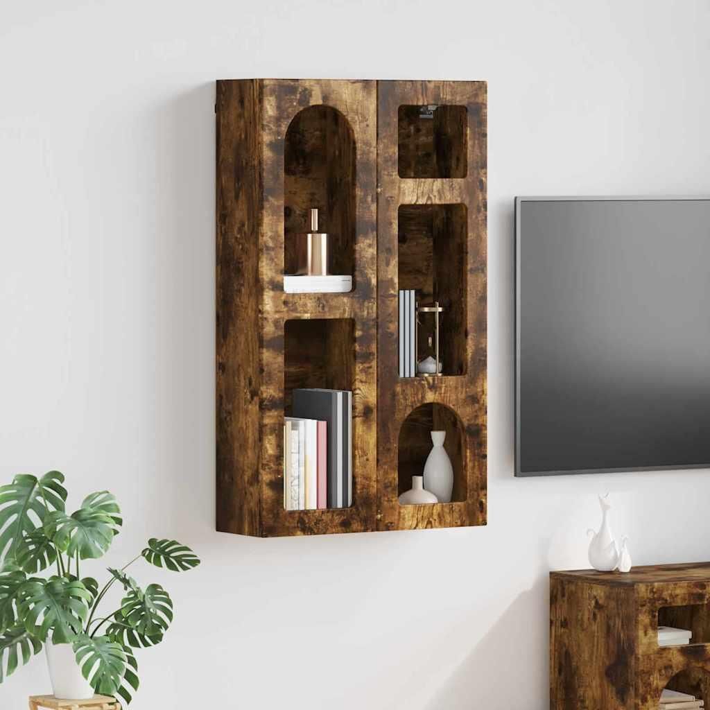 "Schlussverkauf" Hängeschrank Küche - moderne Küchenschrank - 1 pc - Geräucherte Eiche 59x20x100 cm Holzwerkstoff C10246