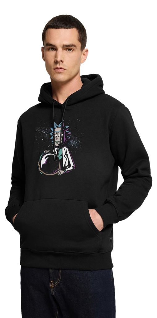 Spreadshirt Rick and Morty Rick mit Astronautenhelm Herren Premium Hoodie, 4XL, Schwarz